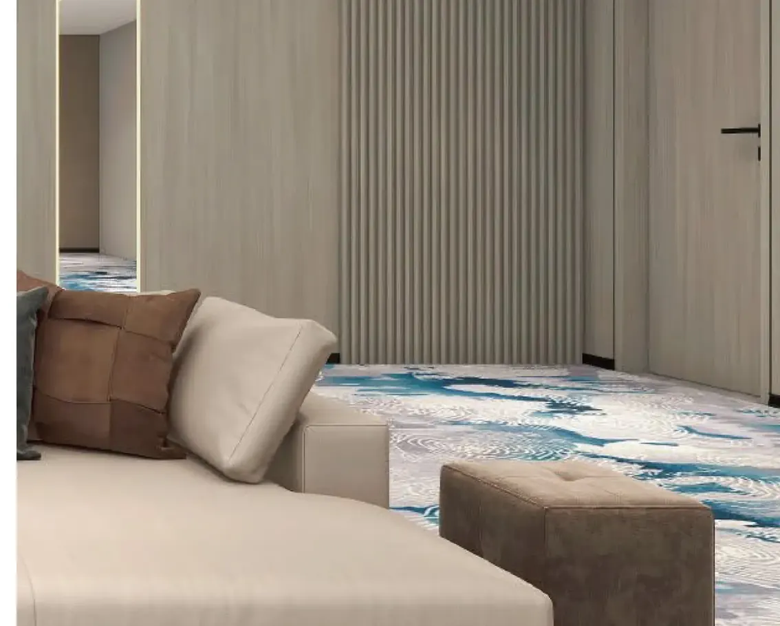 Painéis WPC em lounge residencial